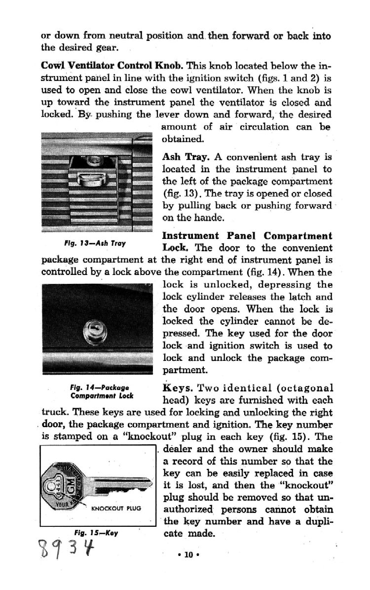 1951 Chevrolet Trucks Operators Manual Page 61